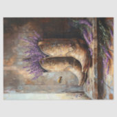 Papier Mousseline Botte Cowboy Lavender Honey Bee Decoupage (Recto)