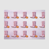 Papier Mousseline Bottes de cow-boy fantôme d'Halloween Ouest (Recto)