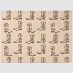 Papier Mousseline Bottes de cow-boy vintage