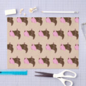 Papier Mousseline Bottes rustiques Western Cowgirl et Casquette rose (Artisanat)