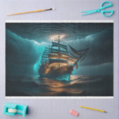 Papier Mousseline Bottle to sea ocean ship capsize v1 Tissue paper (Artisanat)