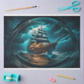 Papier Mousseline Bottle to sea ocean ship capsize v5 Tissue paper (Artisanat)