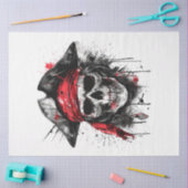 Papier Mousseline Boucaner Pirate Red Bandana Decoupage (Artisanat)