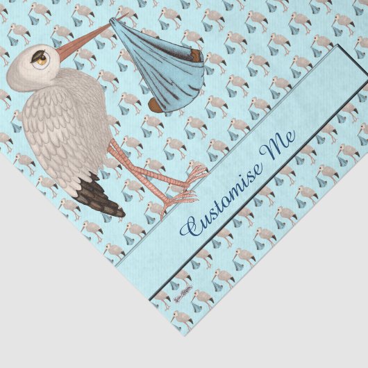 Papier Mousseline Bouche classique (bleu) 2 (Détail)