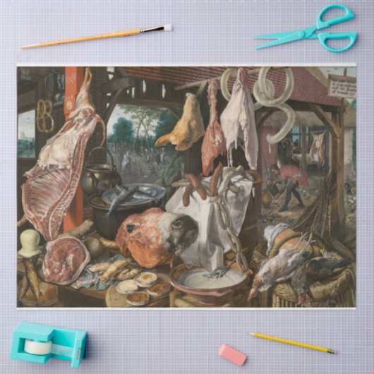 Papier Mousseline Boucher's Stall (par Pieter Aertsen) (Artisanat)