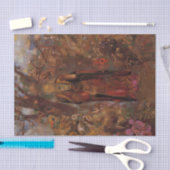 Papier Mousseline Bouddha marche parmi les fleurs par Odilon Redon (Artisanat)