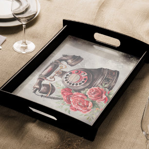 Papier Mousseline Boudoir victorien   Antique Gold Rose Téléphone