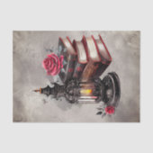 Papier Mousseline Boudoir victorien | Livres anciens avec lanterne (Recto)