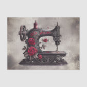 Papier Mousseline Boudoir victorien | Machine à coudre d'or antique (Recto)