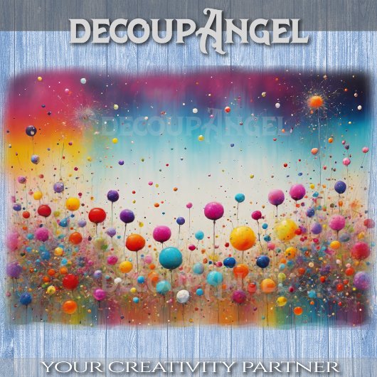 Papier Mousseline Bouffon coloré Dandelion - Découpage -