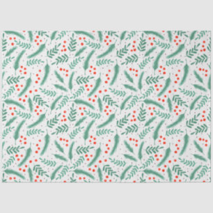 Papier Mousseline Boughs À feuillage persistant de Noël et baies Hol