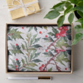 Papier Mousseline Boughs de Festive de Holly (Cadeau)