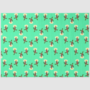 Papier Mousseline Bougie Bourgogne avec saint Noël