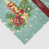 Papier Mousseline Bougie De Noël Et Flammes De Neige (Détail)