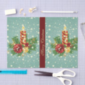 Papier Mousseline Bougie De Noël Et Flammes De Neige (Artisanat)