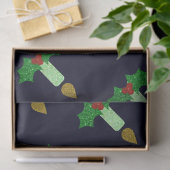 Papier Mousseline Bougie de Noël parties scintillant (Cadeau)