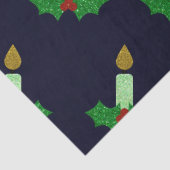 Papier Mousseline Bougie de Noël parties scintillant (Détail)