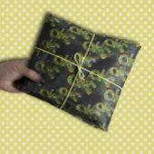 Papier Mousseline Bougie et ornements noir Lumière néon luisant