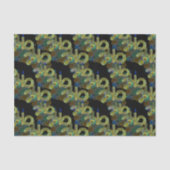 Papier Mousseline Bougie et ornements noir Lumière néon luisant (Recto)