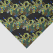 Papier Mousseline Bougie et ornements noir Lumière néon luisant (Détail)