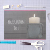 Papier Mousseline Bougie faite sur commande de message (Artisanat)