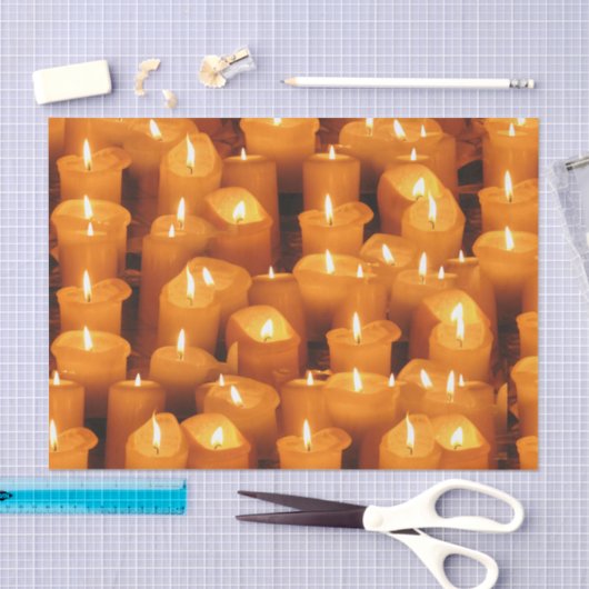 Papier Mousseline Bougies désirées papier de tissus (Artisanat)