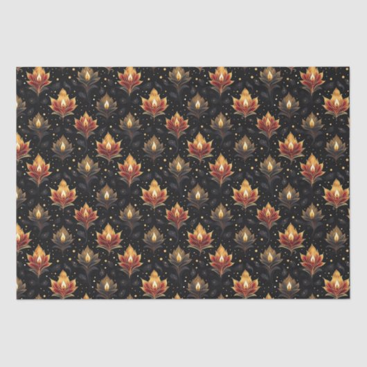 Papier Mousseline Bougies Diwali (Recto)