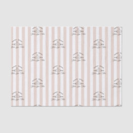 Papier Mousseline Boulangerie à rayures françaises chic Logo Affaire