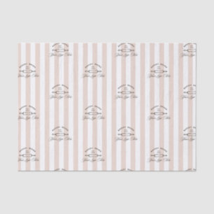 Papier Mousseline Boulangerie à rayures françaises chic Logo Affaire