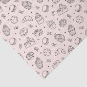 Papier Mousseline Boulangerie dessert Cupcake Rose (Détail)