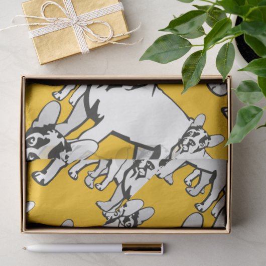Papier Mousseline Bouledogue Français (Cadeau)
