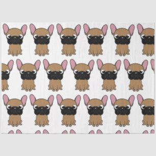 Papier Mousseline bouledogue français nouveau dessin animé kawaii fa
