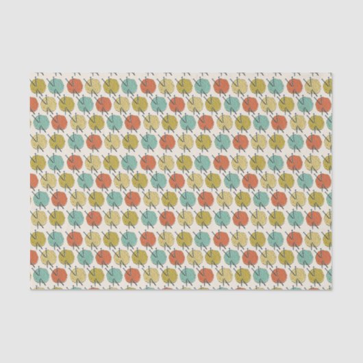 Papier Mousseline Boules de motif de laine (Recto)