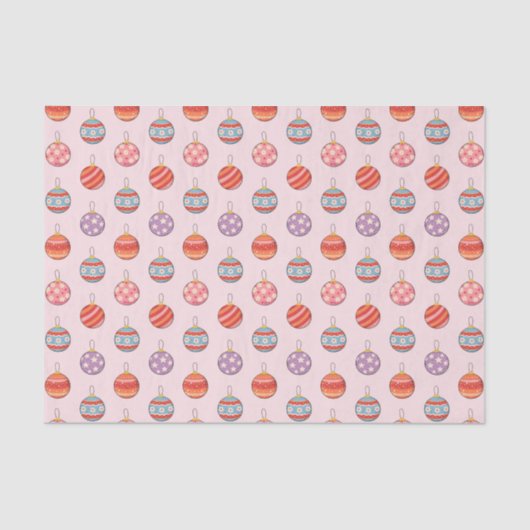 Papier Mousseline Boules de Noël (Recto)