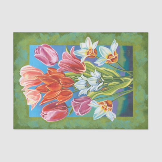 Papier Mousseline Bouquet à la frontière III (Recto)