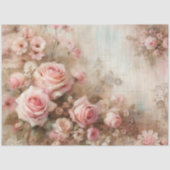 Papier Mousseline Bouquet Ancien De Pink Pastel Découpage Rose (Recto)