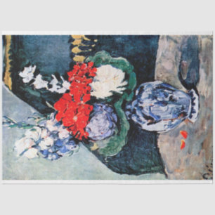 Papier Mousseline Bouquet avec Little Delft, Paul Cezanne