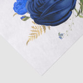 Papier Mousseline Bouquet d'aquarelle Royal Blue Floral (Détail)
