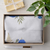 Papier Mousseline Bouquet d'aquarelle Royal Blue Floral (Cadeau)