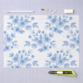 Papier Mousseline Bouquet de couleur bleu Motif (Artisanat)