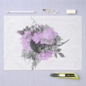 Papier Mousseline Bouquet de dentelle florale violet-noir (Artisanat)