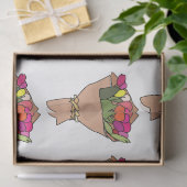 Papier Mousseline Bouquet De Fleurs (Cadeau)