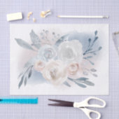 Papier Mousseline bouquet de fleurs aquarelles (Artisanat)