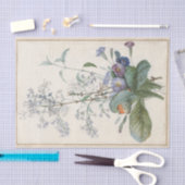 Papier Mousseline Bouquet de fleurs aux insectes de Redoute (Artisanat)