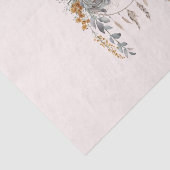 Papier Mousseline Bouquet de fleurs Boho et Dreamcatcher (Détail)