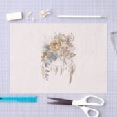 Papier Mousseline Bouquet de fleurs Boho et Dreamcatcher (Artisanat)