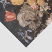 Papier Mousseline Bouquet de fleurs dans un vase de terre (Détail)