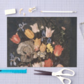 Papier Mousseline Bouquet de fleurs dans un vase de terre (Artisanat)