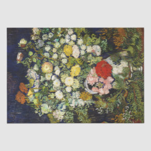 Papier Mousseline Bouquet de fleurs dans un vase de Vincent Van Gogh