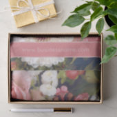 Papier Mousseline Bouquet de fleurs romantiques Texte personnalisé (Cadeau)